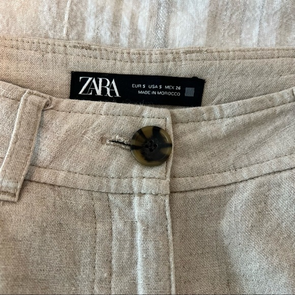SOLD! ZARA Linen Blend Pants S - Picture 9 of 10